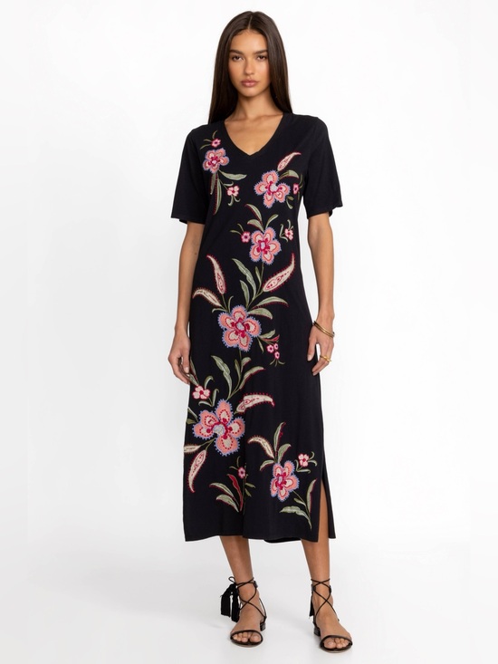 Johnny Was Dresses & Skirts - Johnny Was Libbi Trapunto T-Shirt Dress Size medium m embroidered black